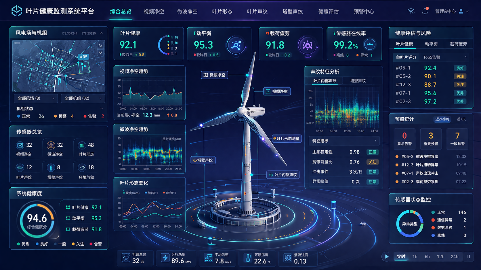 风电综合在线监测业务架构图